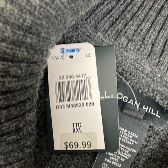 Vintage Mens Sears Cable Knit Sweater Blue Grey  Wool Blend - Picture 3 of 9